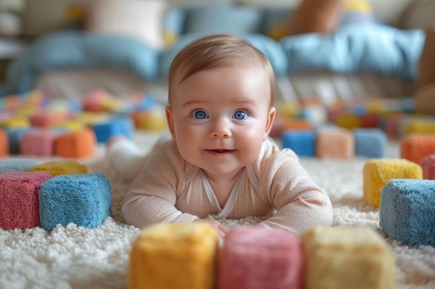 Una narrazione visiva delle pietre miliari dello sviluppo di un bambino che celebra