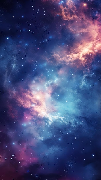 una nebulosa colorata con le stelle sullo sfondo