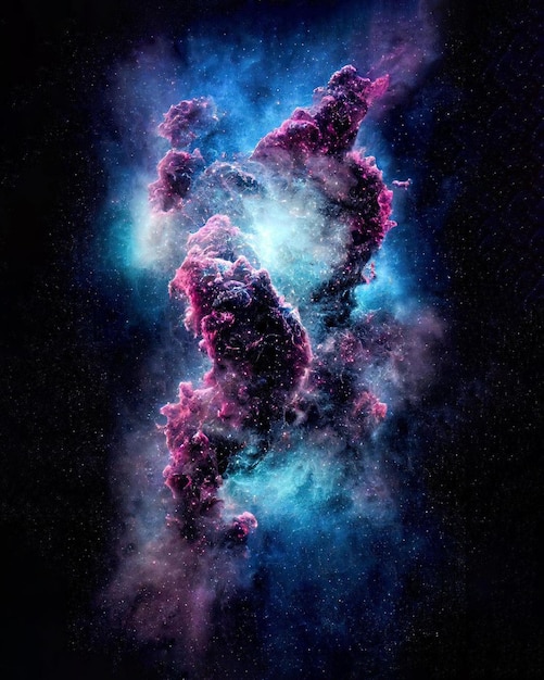Una nebulosa colorata è mostrata in questa immagine proveniente dallo studio dell'artista.