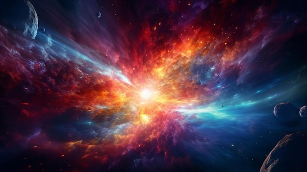 Una nebulosa colorata è vista in questa immagine scattata dal produttore di veicoli spaziali.