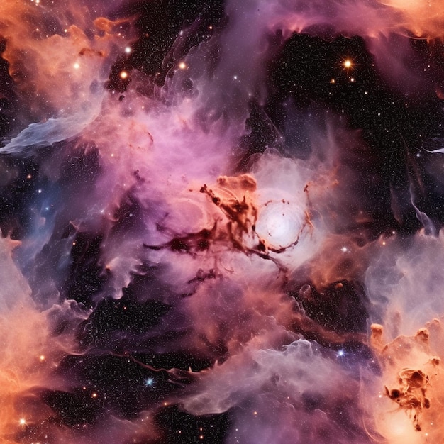 Una nebulosa con uno sfondo viola e la parola orion su di essa.