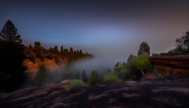 Una notte di luna sul canyon di Sedona