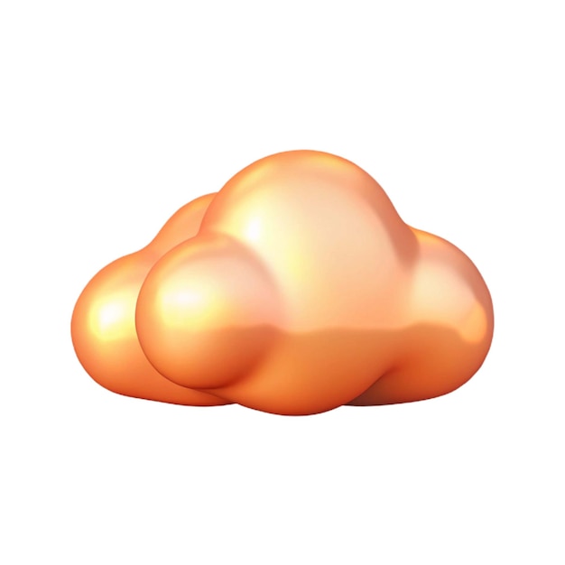 una nuvola arancione a forma di nuvola