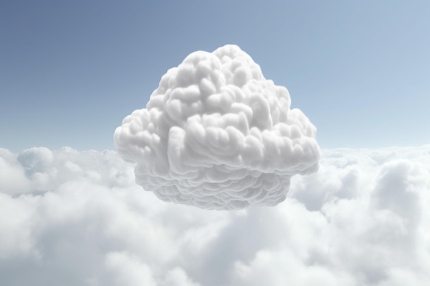 Una nuvola con un cervello nel cielo