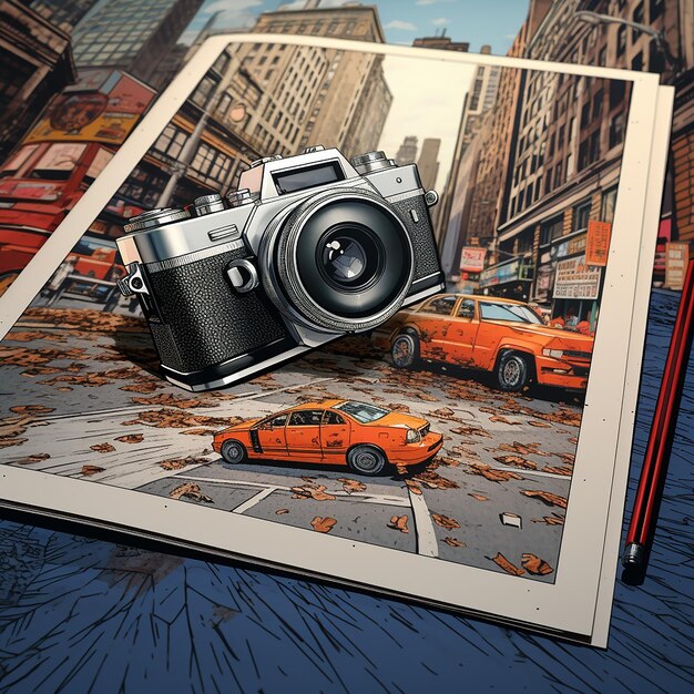 Una pagina di un fumetto con un'illustrazione di New York