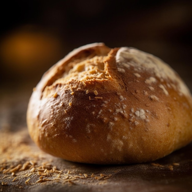 Una pagnotta con sopra la parola pane