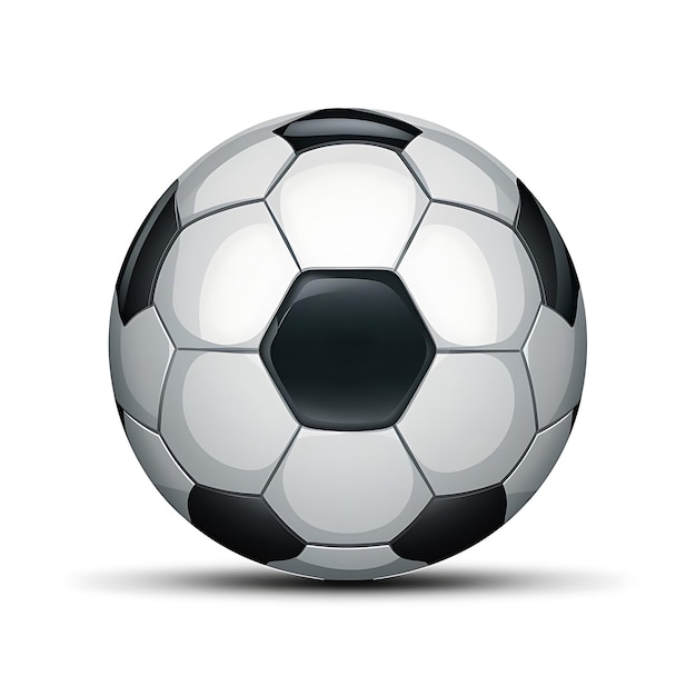 una palla da calcio con un diamante bianco e nero