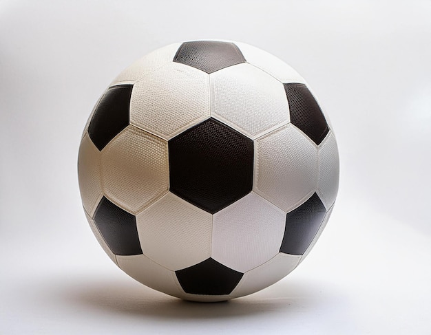 Una palla da calcio fotorealista su uno sfondo bianco