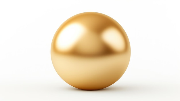 una pallina d'oro con una faccia sopra