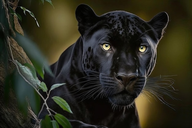 Una pantera o pantera nera è un animale raro e bellissimo