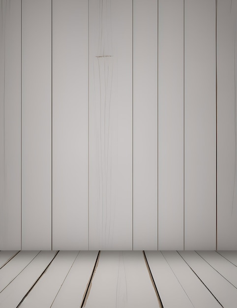 Una parete grigia con un pavimento di legno e un pavimento di listoni bianchi.