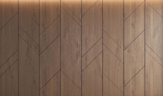 Una parete in legno con un motivo marrone chiaro e una parete marrone chiaro con un pavimento in legno marrone chiaro.