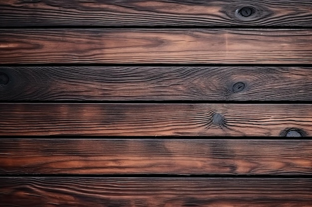 Una parete in legno con una macchia marrone scuro primo piano di una parete in legno con uno sfondo scuro