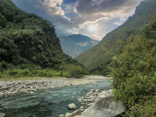 Una parte del fiume Vilcanota - Urubamba a Cusco - Perù