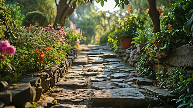 Una passeggiata in giardino fatta di pietre