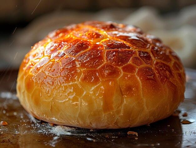 Una pasticceria al forno su un piatto