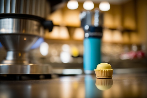 una pasticceria sul tavolo nella cucina del forno che mostra la professione di panettiere e pasticcere