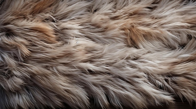 Una pelliccia soffice su un legno intemperato un'eleganza grintosa di marroni e bronzi chiari