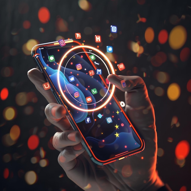 una persona che tiene un telefono con la parola "x" su di esso