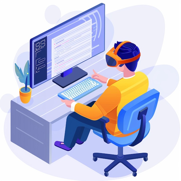 Una persona con disabilità visive che utilizza uno screen reader per navigare su un sito web