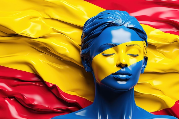 Una persona con una bandiera colombiana Patriottismo sentimento nazionale cultura autenticità bandiera colori persone etniche Colombia