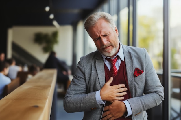 Una persona ha dolore al petto