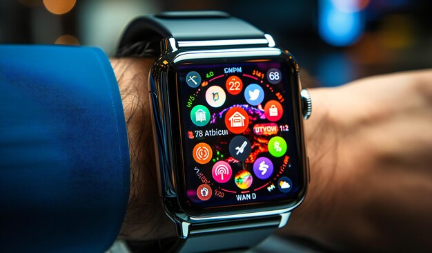 una persona punta un Apple Watch