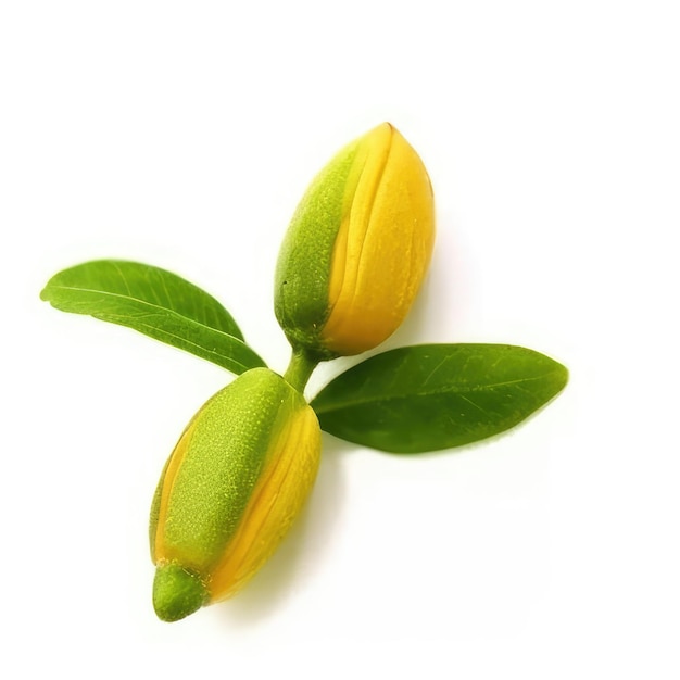 Una pianta con fiori gialli e foglie verdi.