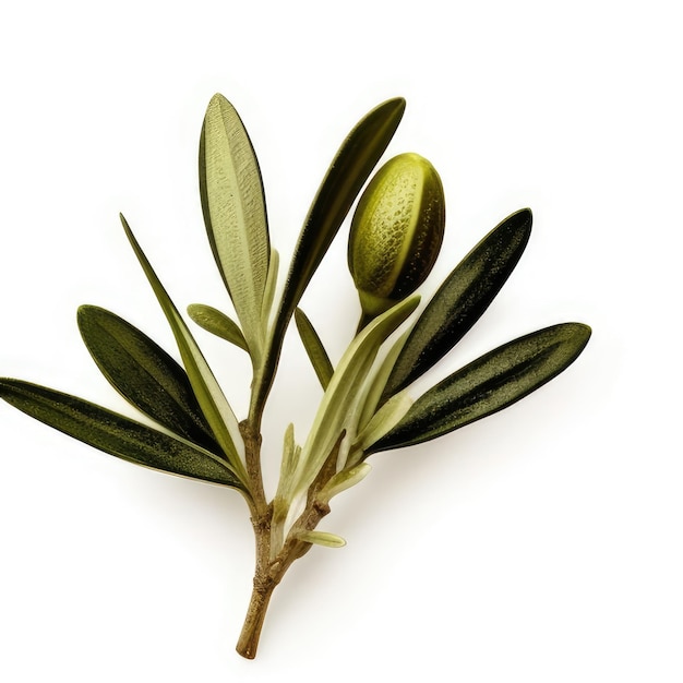 Una pianta con foglie verdi e uno sfondo bianco
