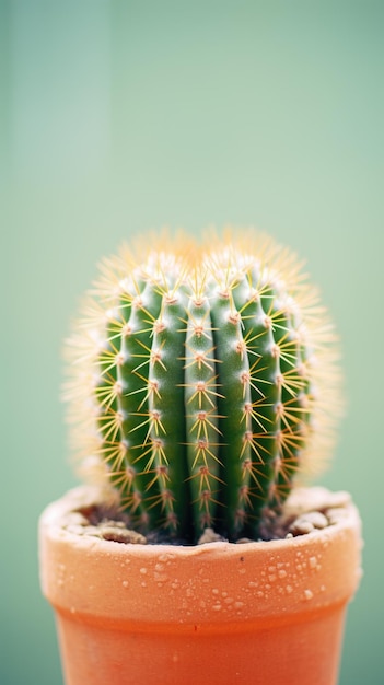 Una pianta di cactus in un vaso ai