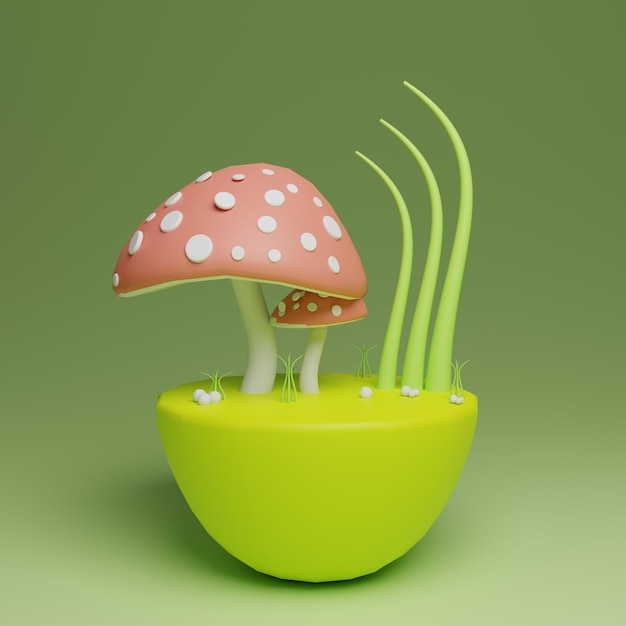 Una pianta verde con sopra un fungo