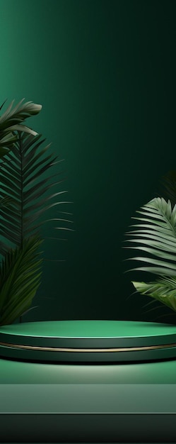 una pianta verde con una palma verde nell'angolo