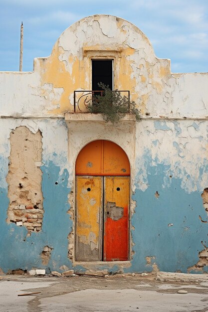 una piccola porta in un muro