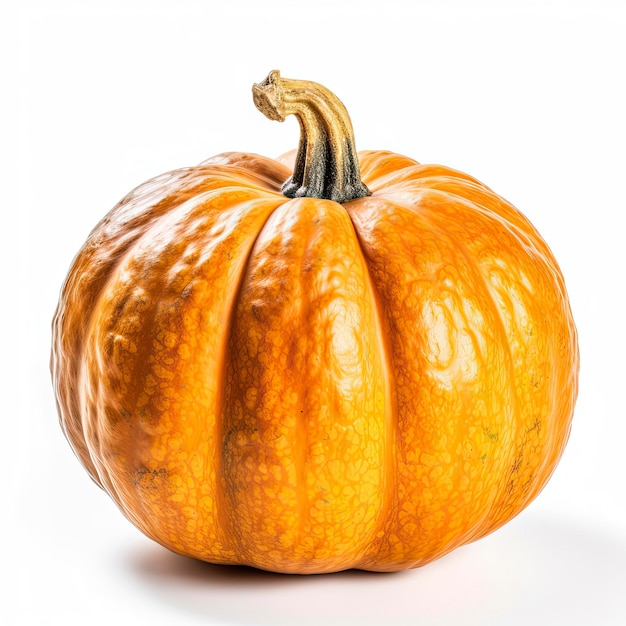 Una piccola zucca arancione.