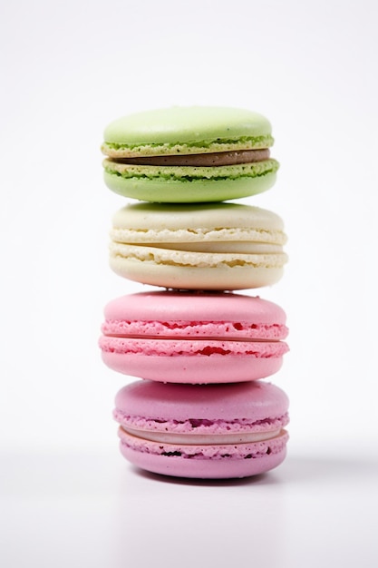 una pila di biscotti colorati con colori diversi su di loro