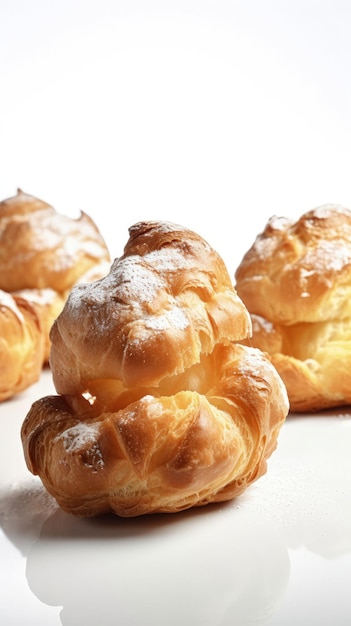 Una pila di croissant seduti uno sopra l'altro IA generativa