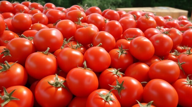 una pila di pomodori