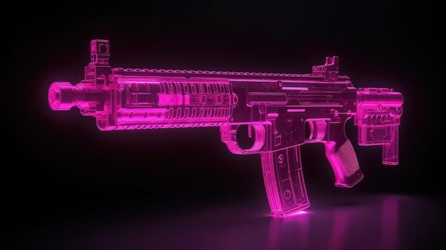 Una pistola rosa con sopra la scritta esercito