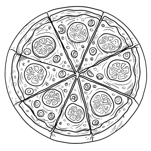 una pizza con una fetta di limone su di essa e un disegno di una pizza con le parole citazione citazione su di essa