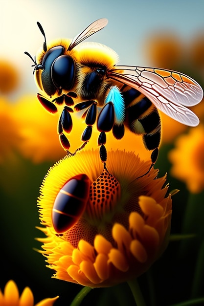 Una priorità bassa del fiore dell'ape
