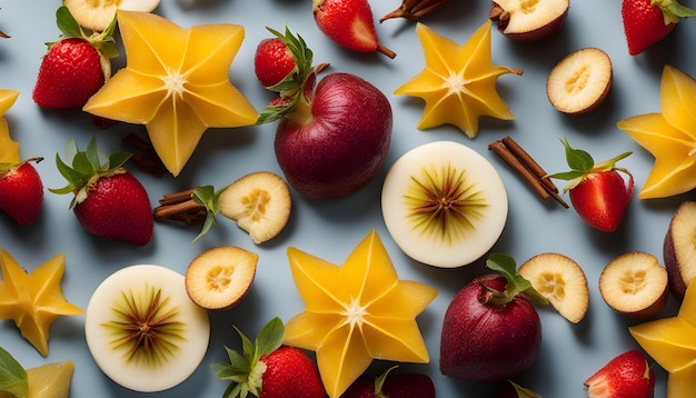 una raccolta di frutti tra cui uno che ha la parola melone su di esso