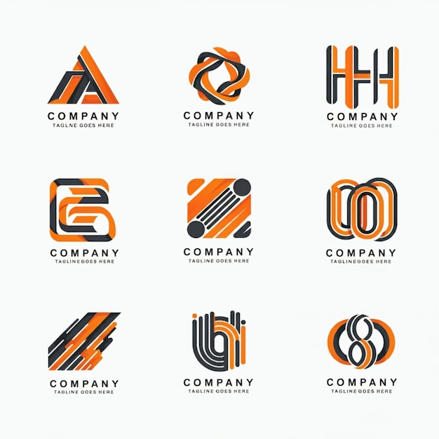 una raccolta di logo per un'azienda che dice un'azienda