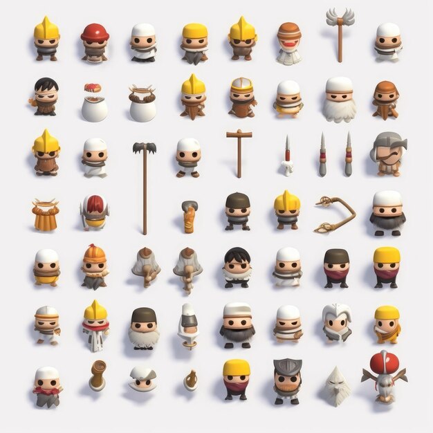 Una raccolta di personaggi dei cartoni animati tra cui uno dei personaggi.