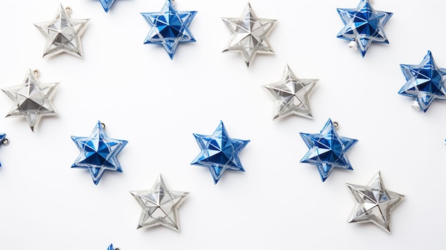 una raccolta di stelle blu su sfondo bianco.