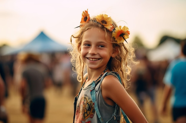 Una ragazza al festival