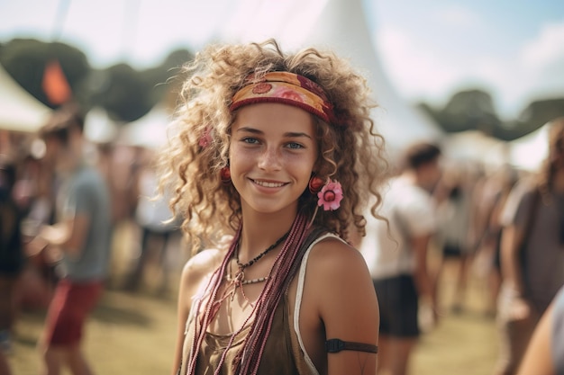 Una ragazza al festival