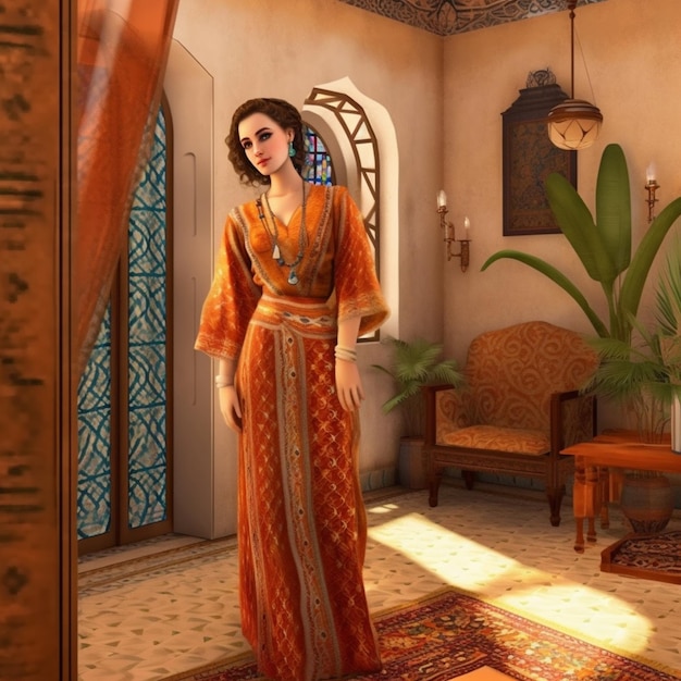 Una ragazza che indossa shalwar kameez