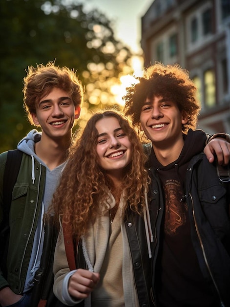 una ragazza con i capelli ricci e un ragazzo con i peli ricci.