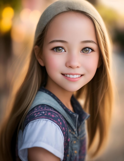 Una ragazza con un cappello e un sorriso