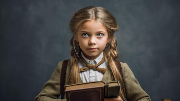 Una ragazza con un libro tra le mani